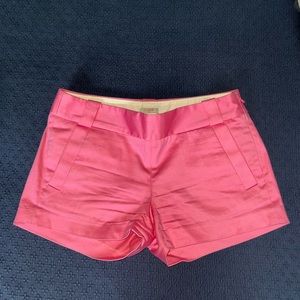 J Crew Pink Sateen Shorts Size 0
